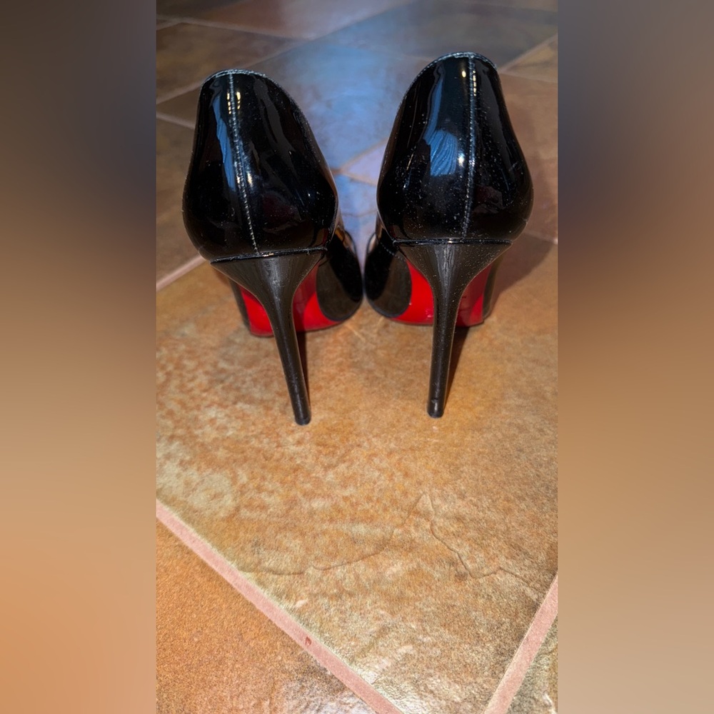 Christian Louboutin Black Patent Heels - Picture 3 of 4